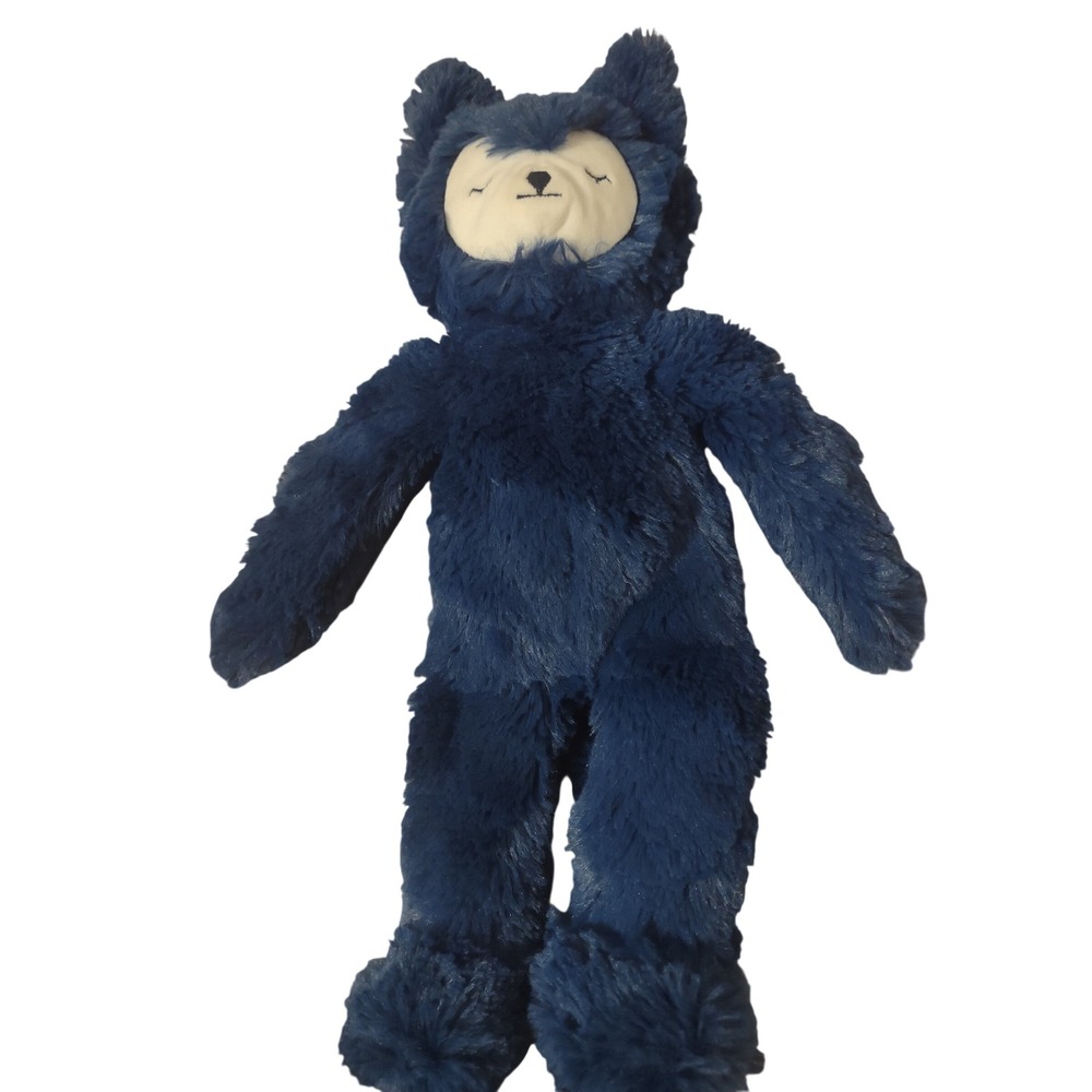 Slumberkins Fox Kin Navy Sapphire Blue Plush Rare HTF Discontinued Lovie